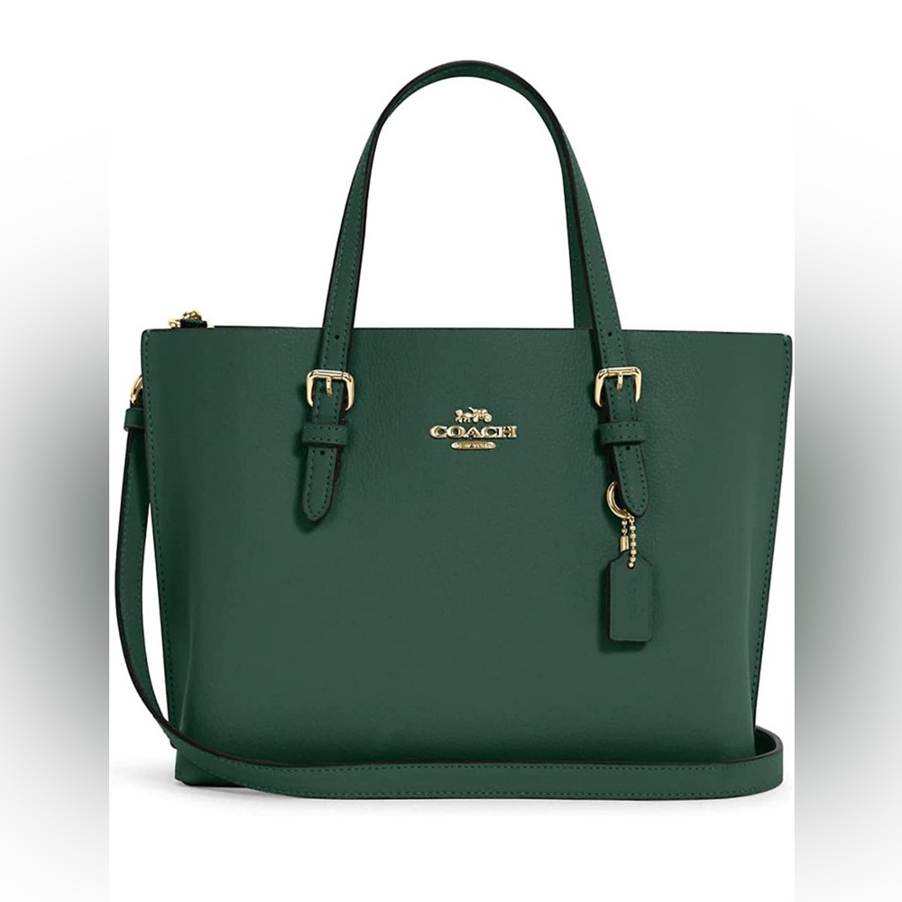 NWT Coach Mollie Tote 25 - Everglade with gold toned hardware